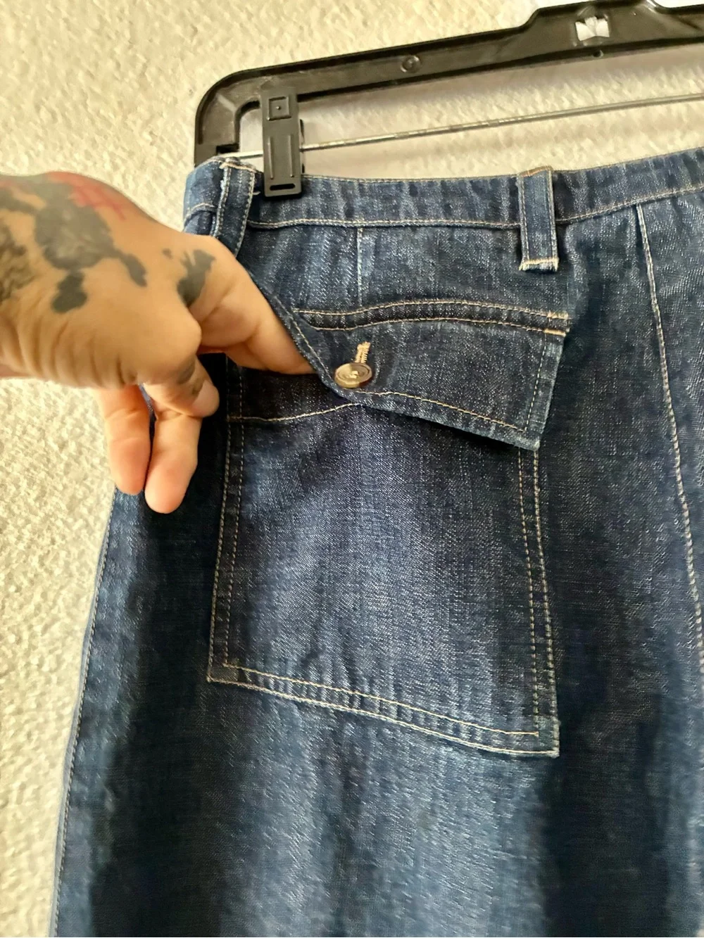 VTG Jones New York Sport 8 💯 Cotton Blue Denim Trouser Jeans Wide Straight Leg